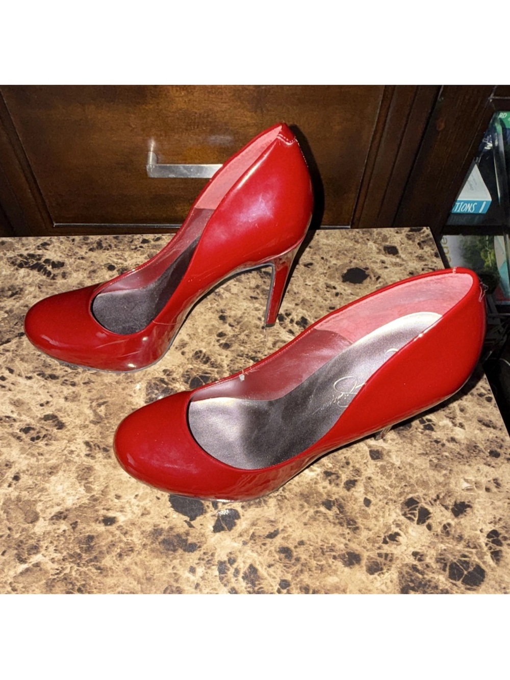Jessica Simpson Red Patent High Heel Pumps